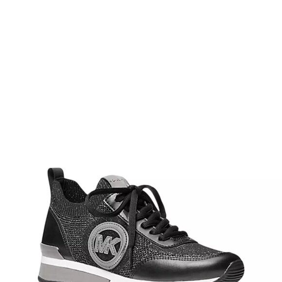 MICHAEL Michael Kors Jenkins Metallic Stretch Knit Trainer Sneakers - Picture 4 of 6